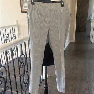 Women’s pin striped Smoke Gray and White Pants
